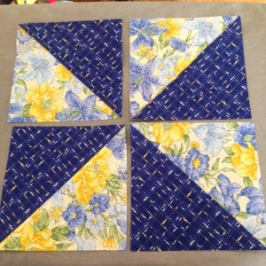 First set of four squares